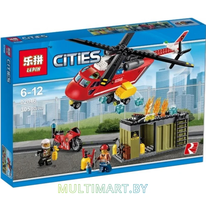 Конструктор Lepin 02046 Пожарная команда быстрого реагирования (305 деталей)